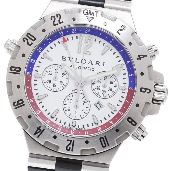 BVLGARI Diagono GMT40SFB GMT date chronograph Automatic Men's Watch - Picture 1 of 6